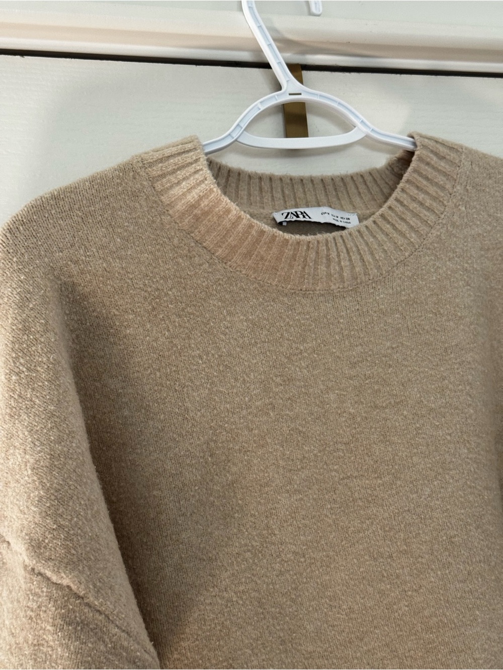 Zara Neutral Beige Crewneck Sweater - Picture 3 of 7
